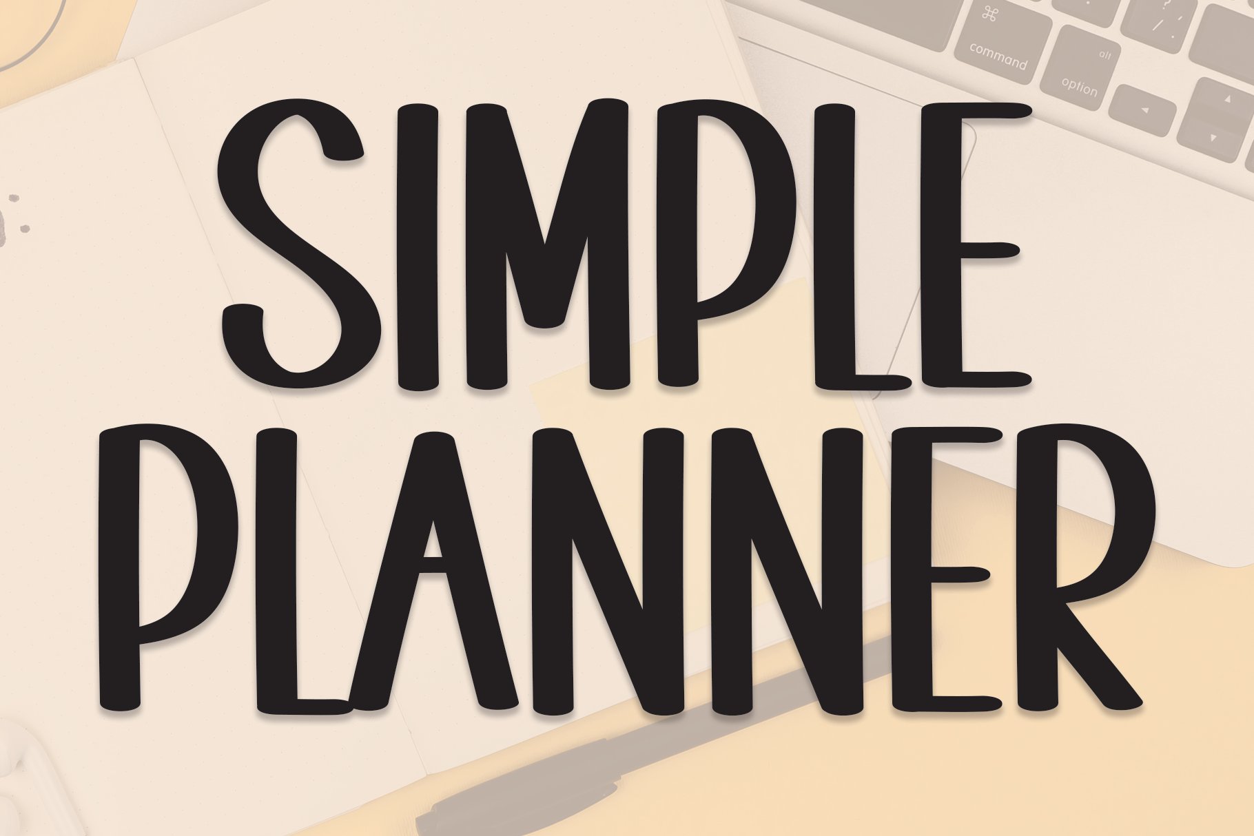 SIMPLE PLANNER | Script Font cover image.