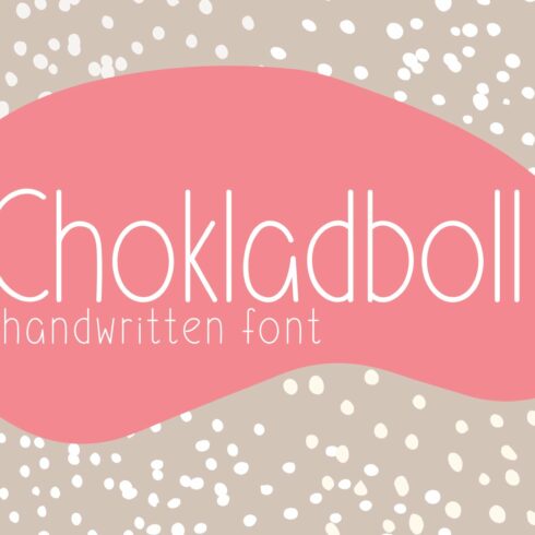 Chokladboll Digital Notes Font cover image.