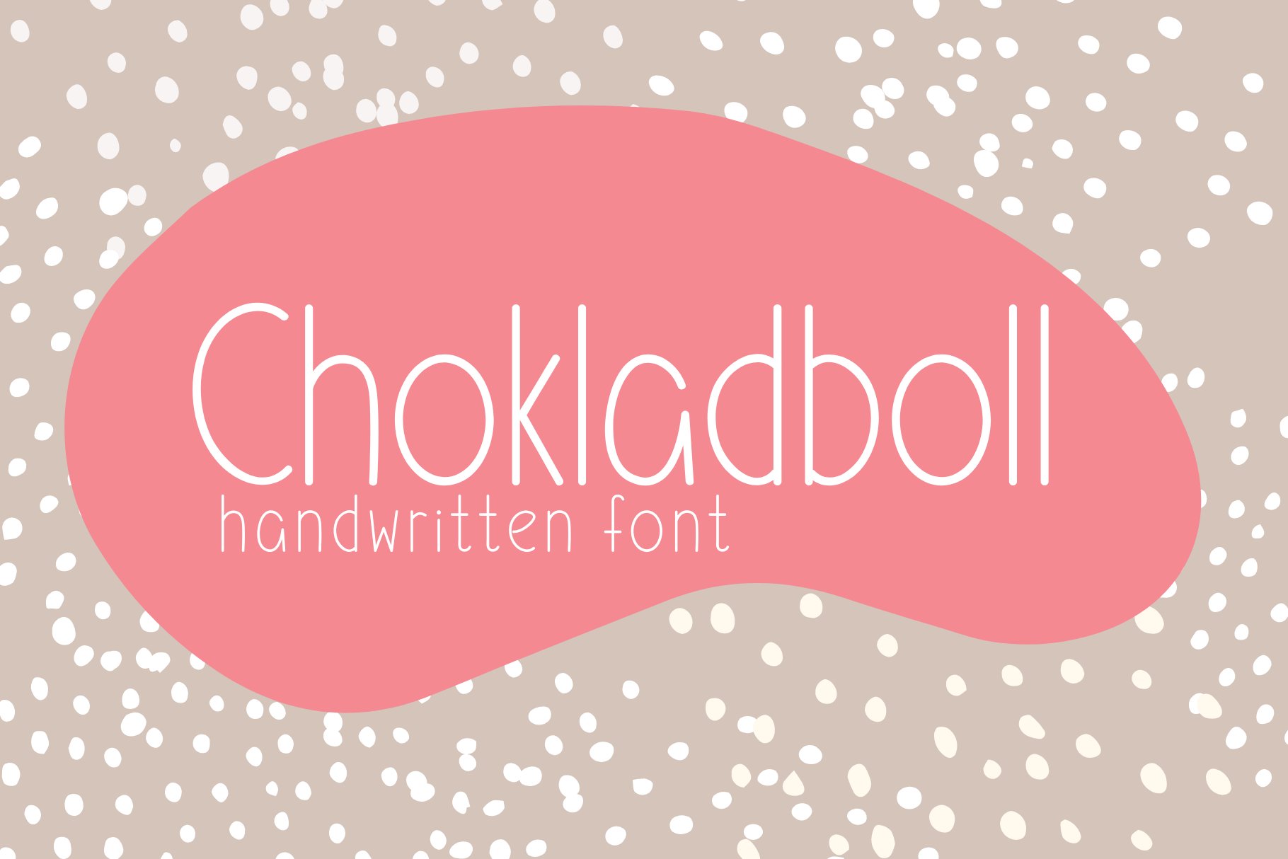 Chokladboll Digital Notes Font cover image.