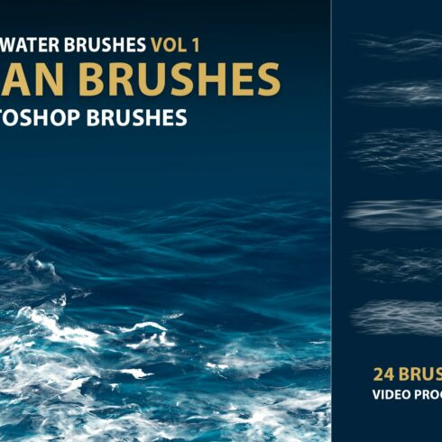 Dynamic Ocean Photoshop Brushescover image.