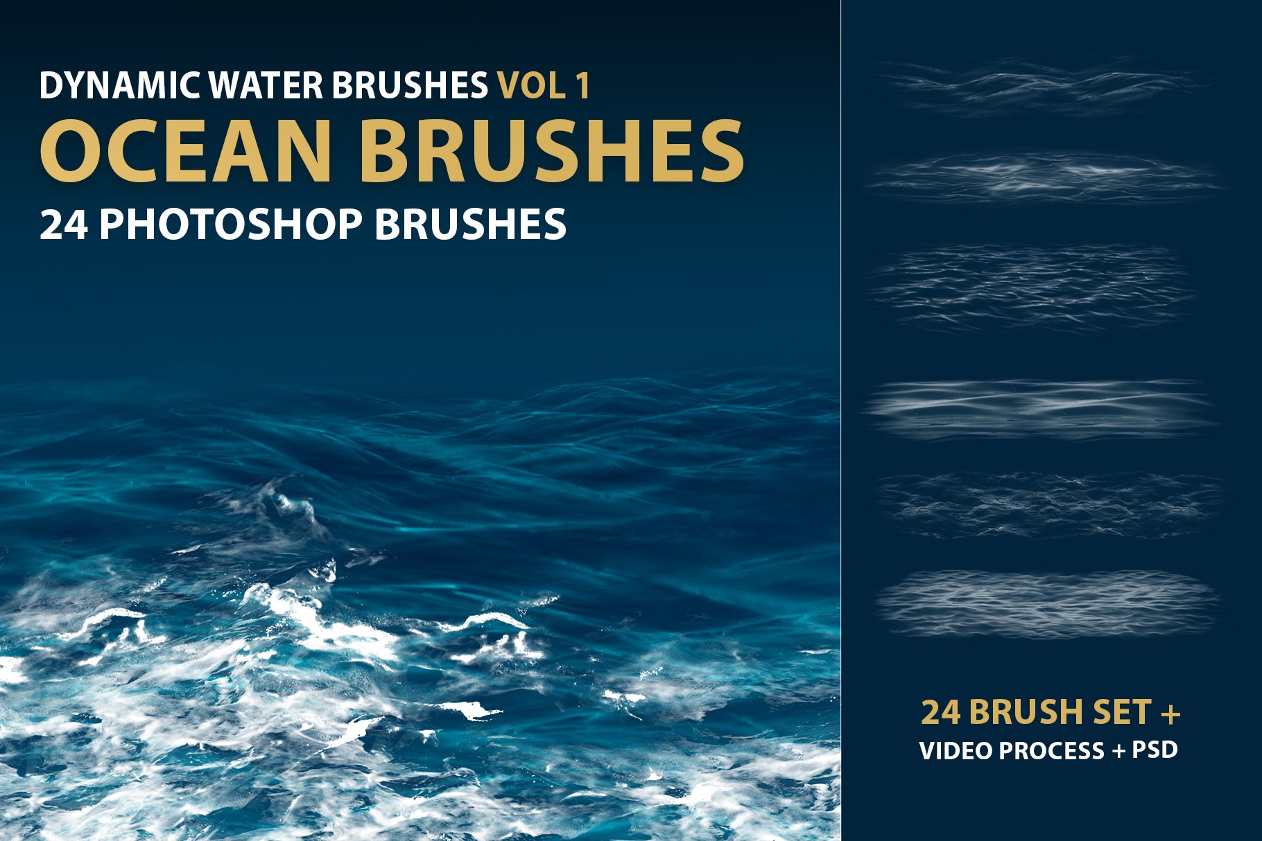 Dynamic Ocean Photoshop Brushescover image.