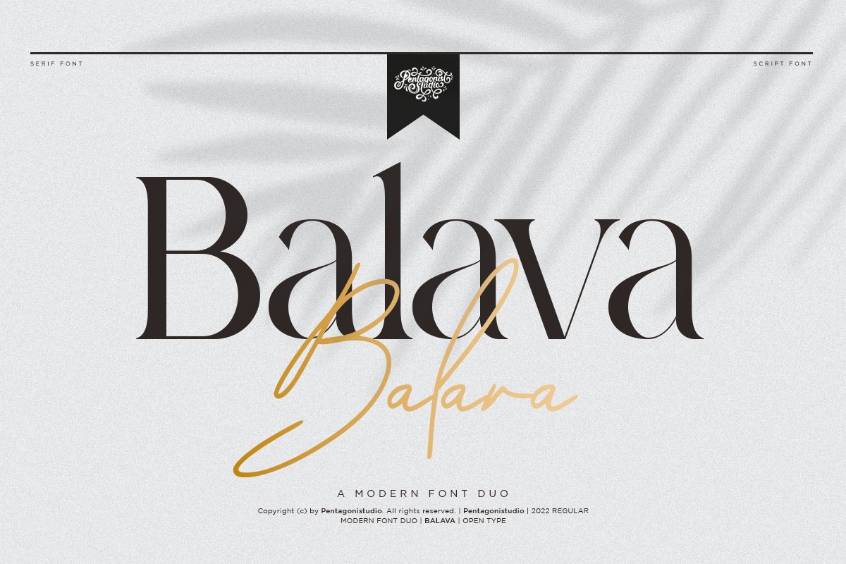 Balava | Modern Duo Fontcover image.