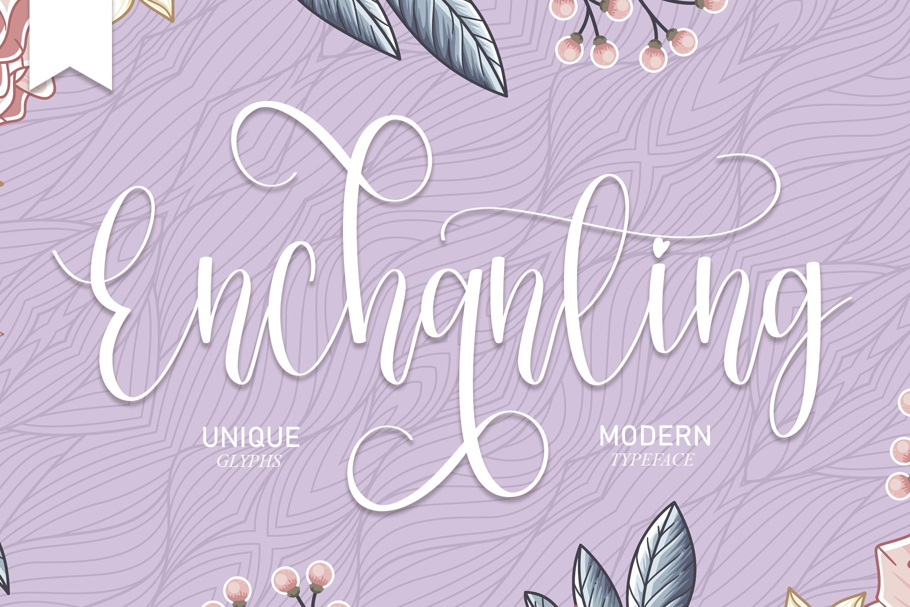 Enchanting | Script font cover image.