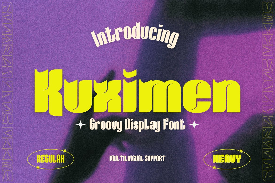 Kuximen | Groovy Retro Font cover image.