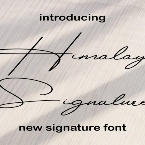 Himalaya Signature New Script Font cover image.