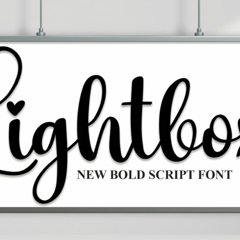 Lightbox | Script Font cover image.