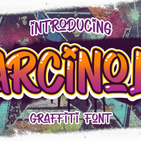 Sale! : Arcinoll - Graffiti Font cover image.