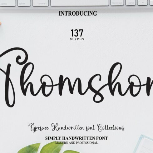 Thomshon | Script Font cover image.