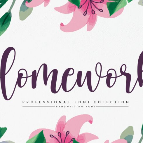 Homework | handwritten font cover image.