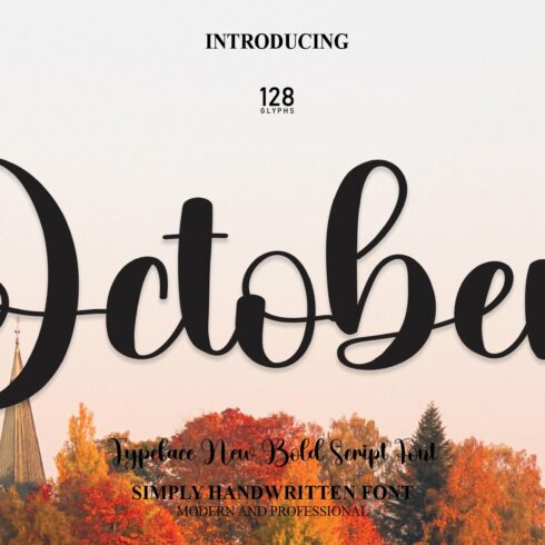 October | Script Font cover image.