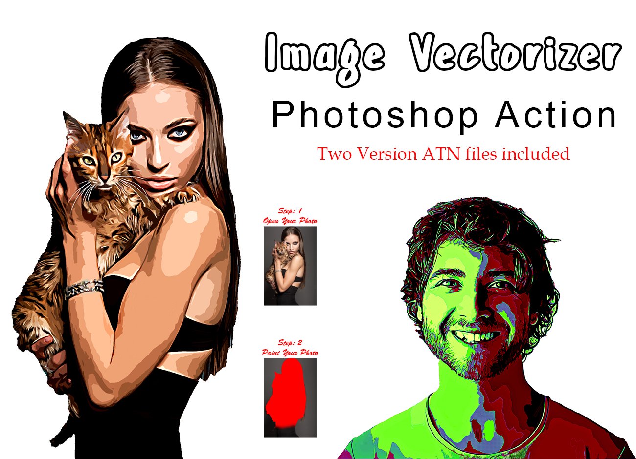 Vector Photoshop Action Bundlepreview image.