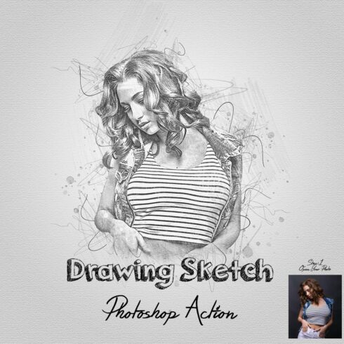 Drawing Sketch Photoshop Actioncover image.