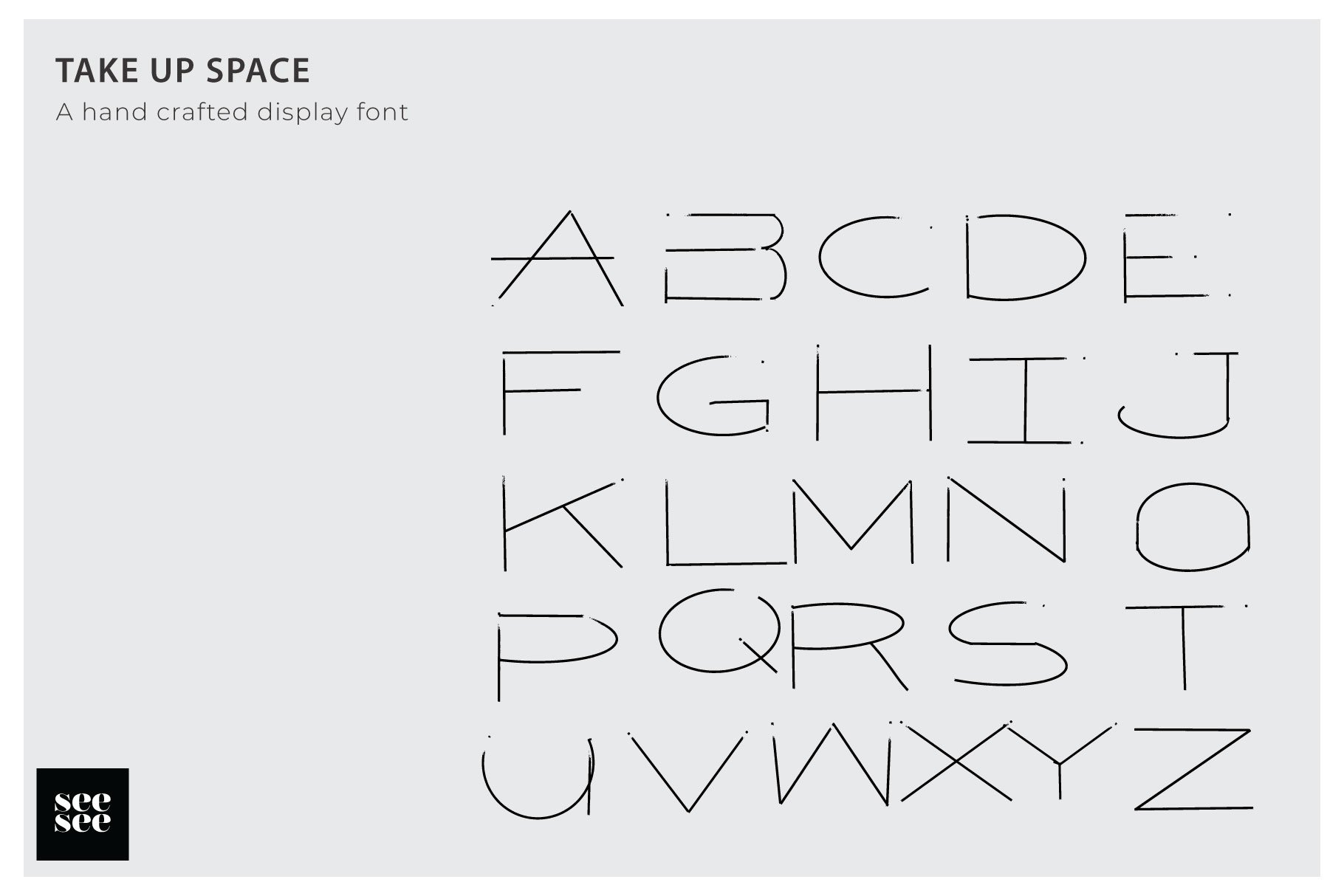 Take Up Space Hand Drawn  Font preview image.