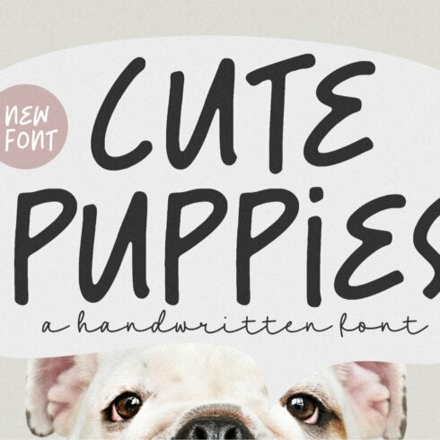 Cute Puppies - Handwritten Font cover image.