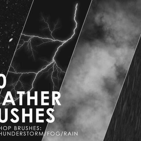 150 Weather Photoshop Brushescover image.