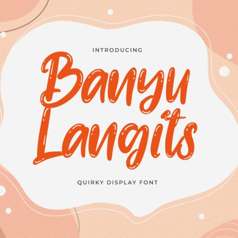 Banyu Langits - Quirky Display Font cover image.