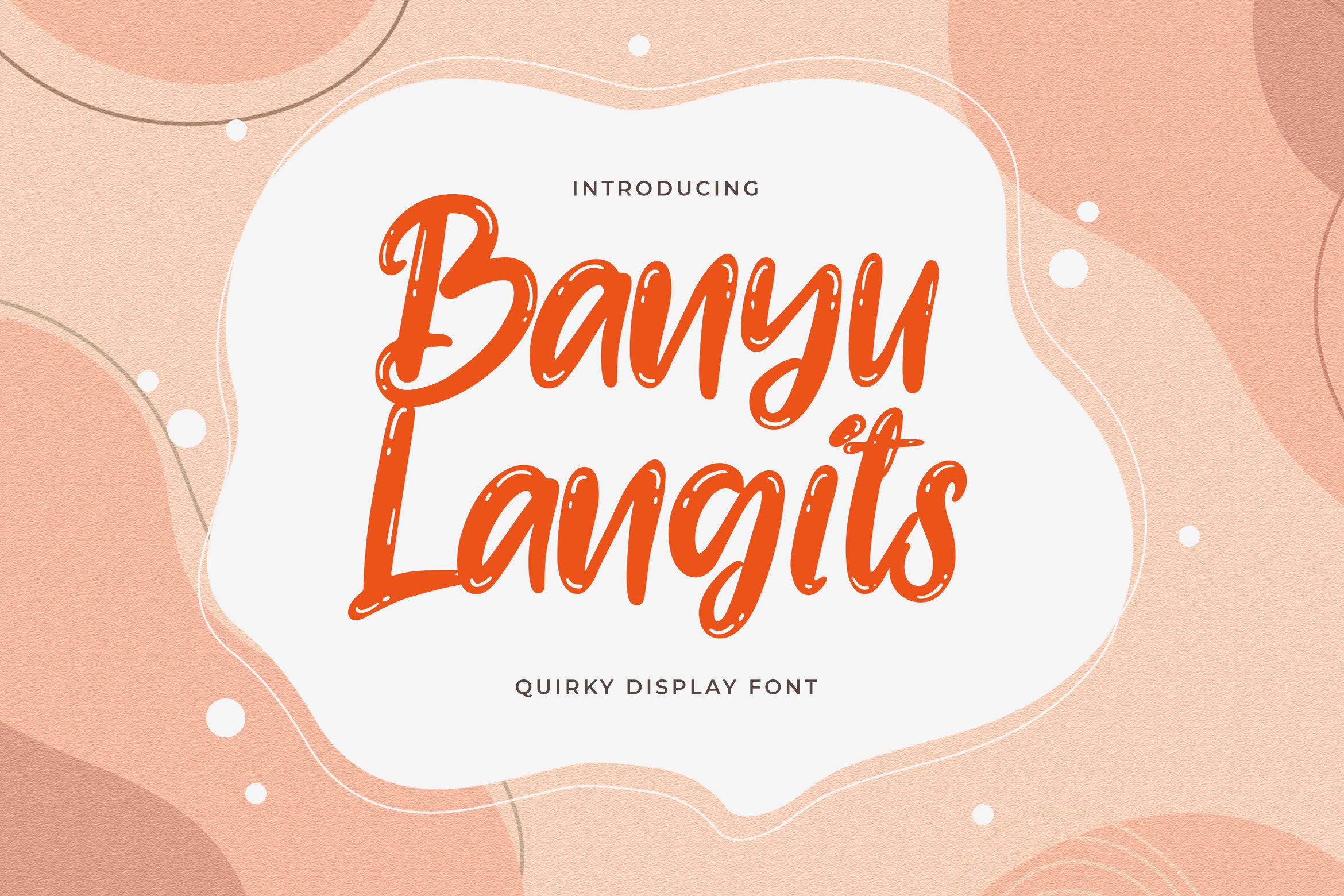 Banyu Langits - Quirky Display Font cover image.