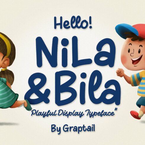 Hello! Nila & Bila Typeface cover image.