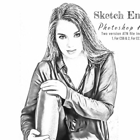 Sketch Engrave Photoshop Actioncover image.