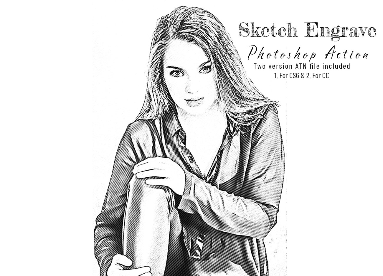 Sketch Engrave Photoshop Actioncover image.
