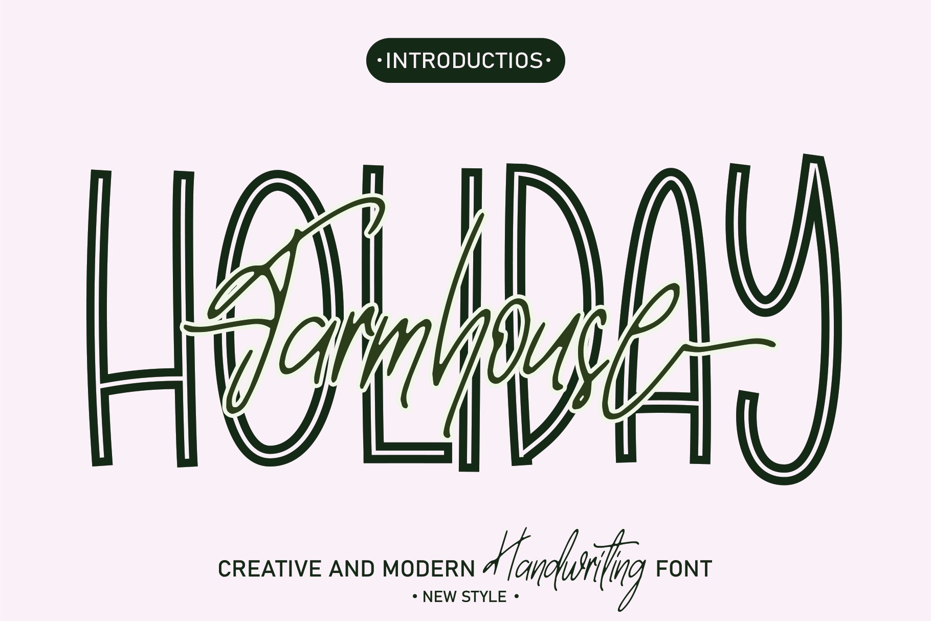 Farmhouse Holiday | Font Duo cover image.