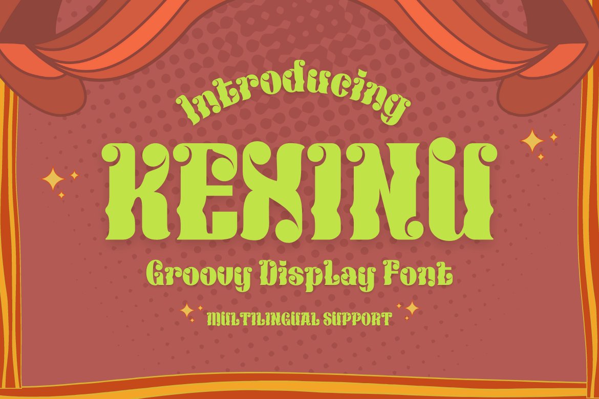 KEXINU | Groovy Retro Font cover image.