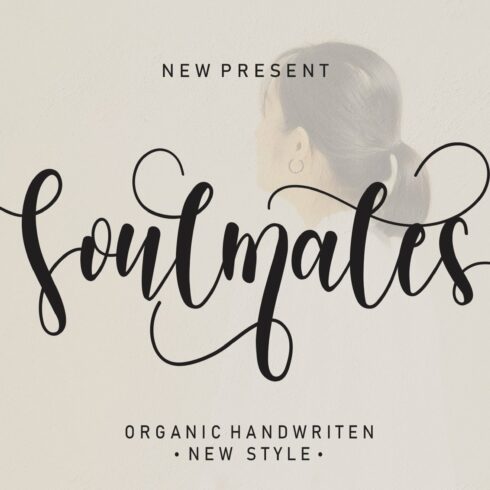 Soulmates | handwritten font cover image.