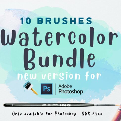 Watercolor bundle Photoshop Brushescover image.