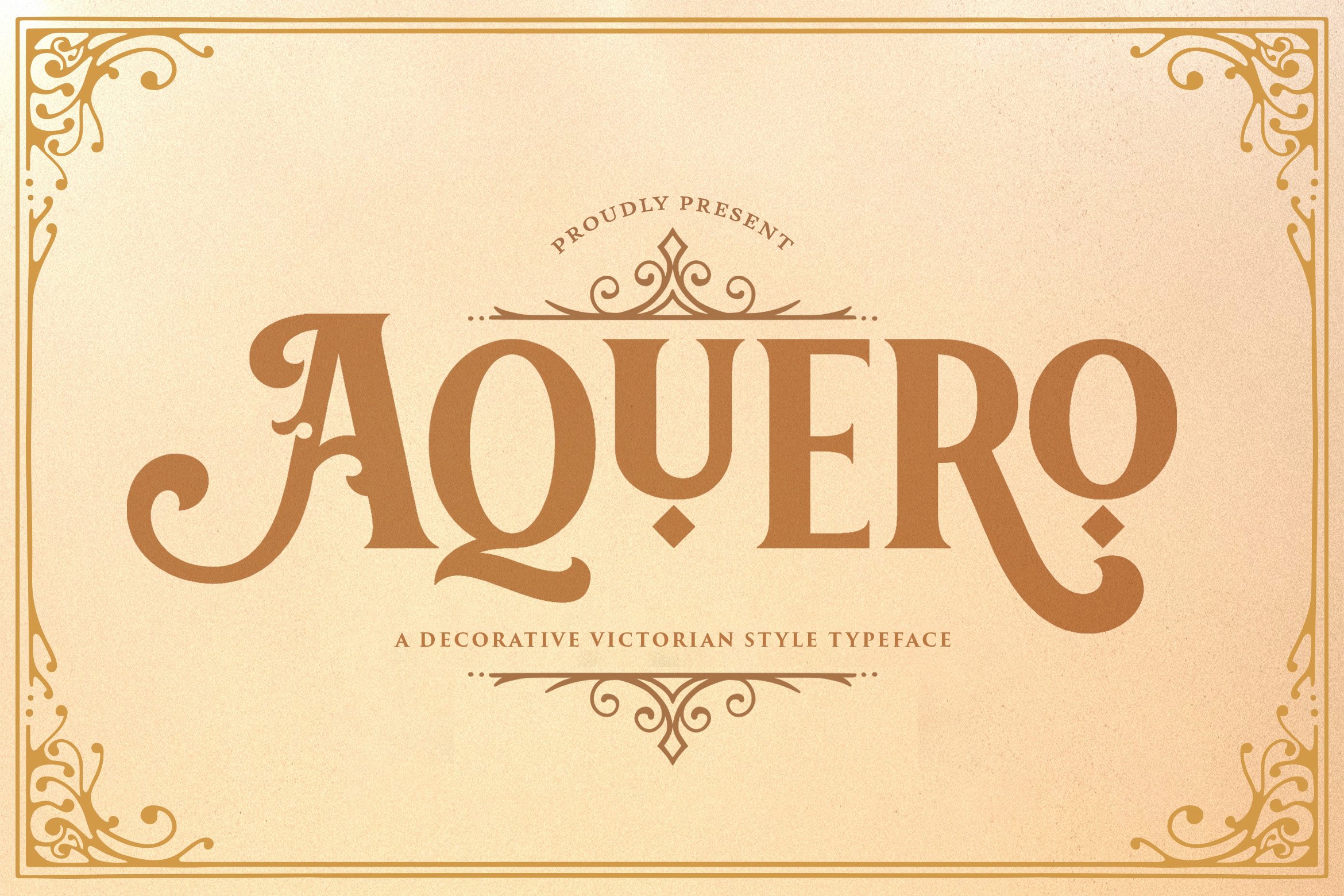 Aquero - Victorian Style Font cover image.