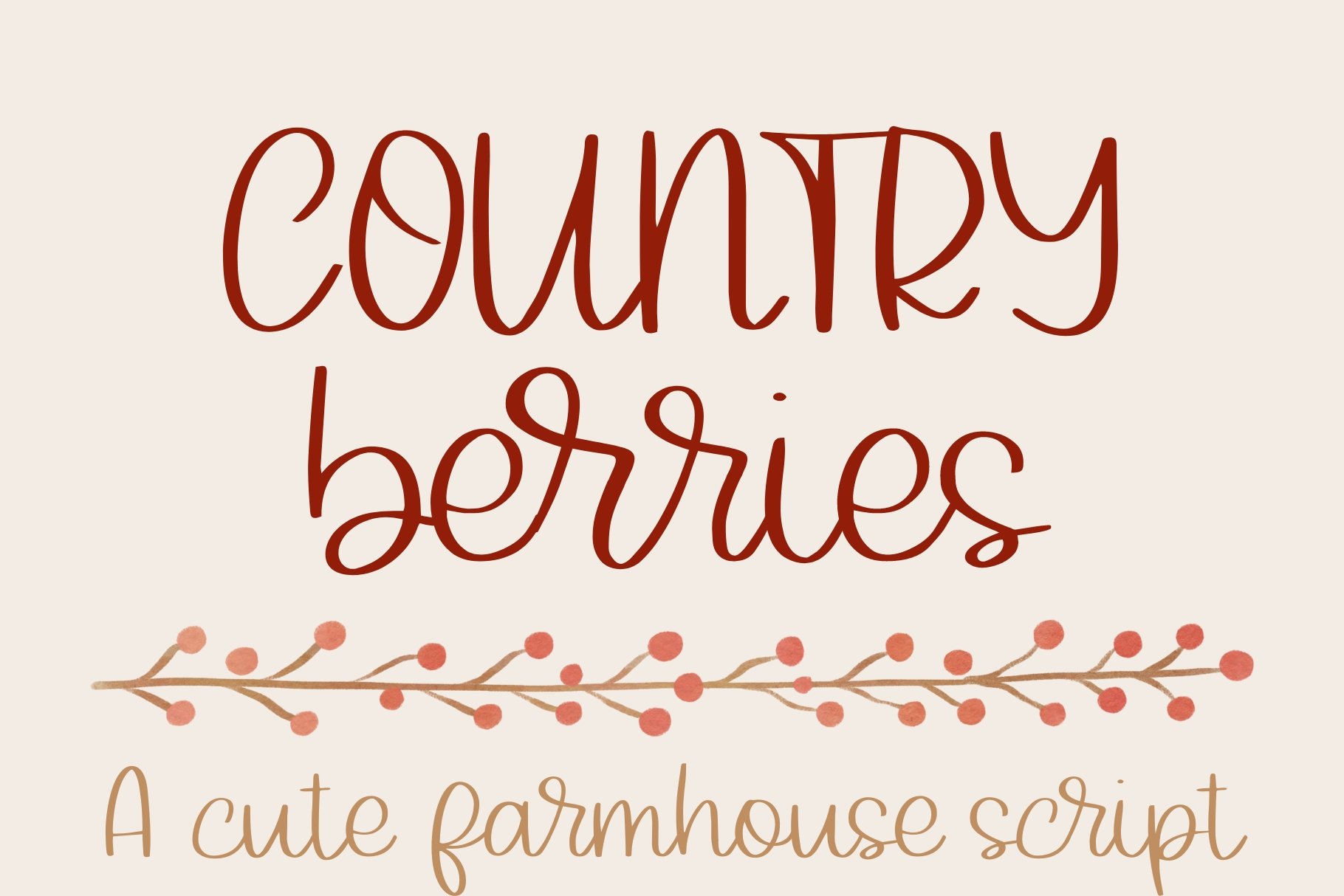 Country Berries, Farmhouse Script cover image.