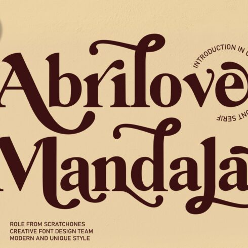 Abrilove Mandala / Modern Font cover image.