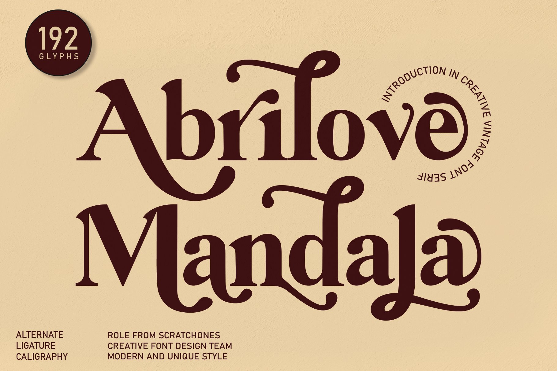 Abrilove Mandala / Modern Font cover image.