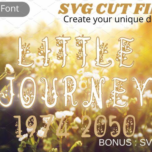 Little Journey font, Wildflower font cover image.