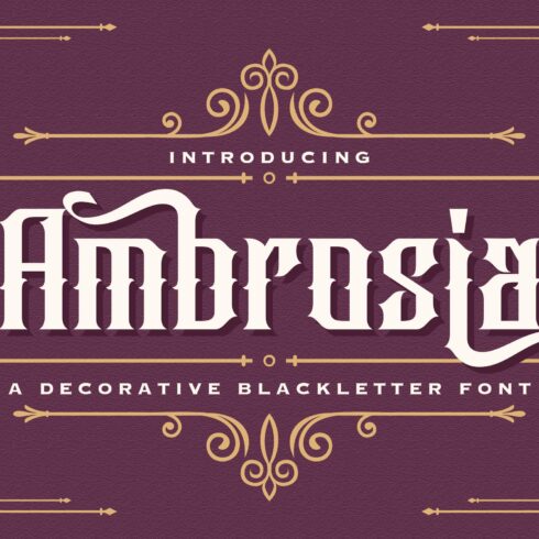 Ambrosia - Blackletter Font cover image.