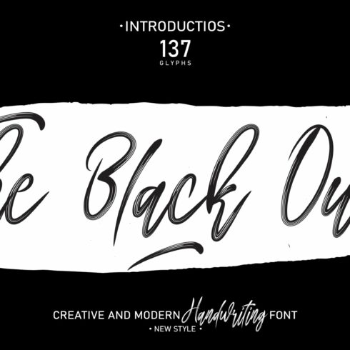 The Black Out | Script Font cover image.