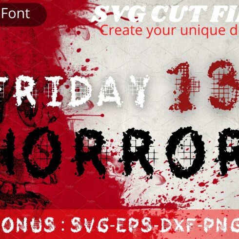 Friday 13 Horror font, SVG Font cover image.