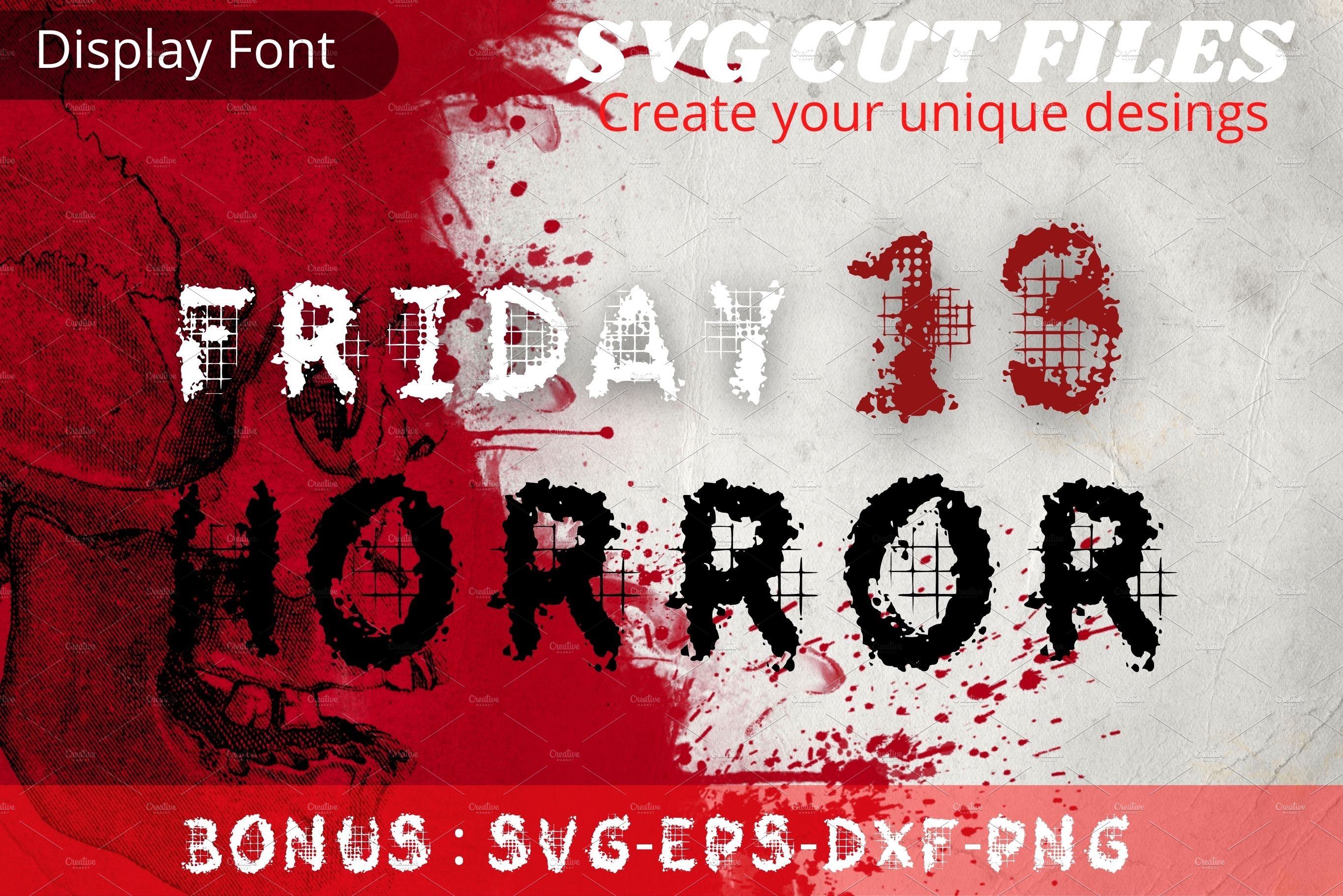 Friday 13 Horror font, SVG Font cover image.