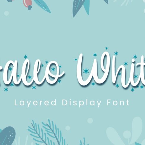 Hallo White - Christmas Font cover image.