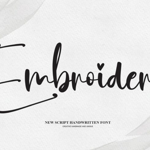 Embroidery | Script Font cover image.