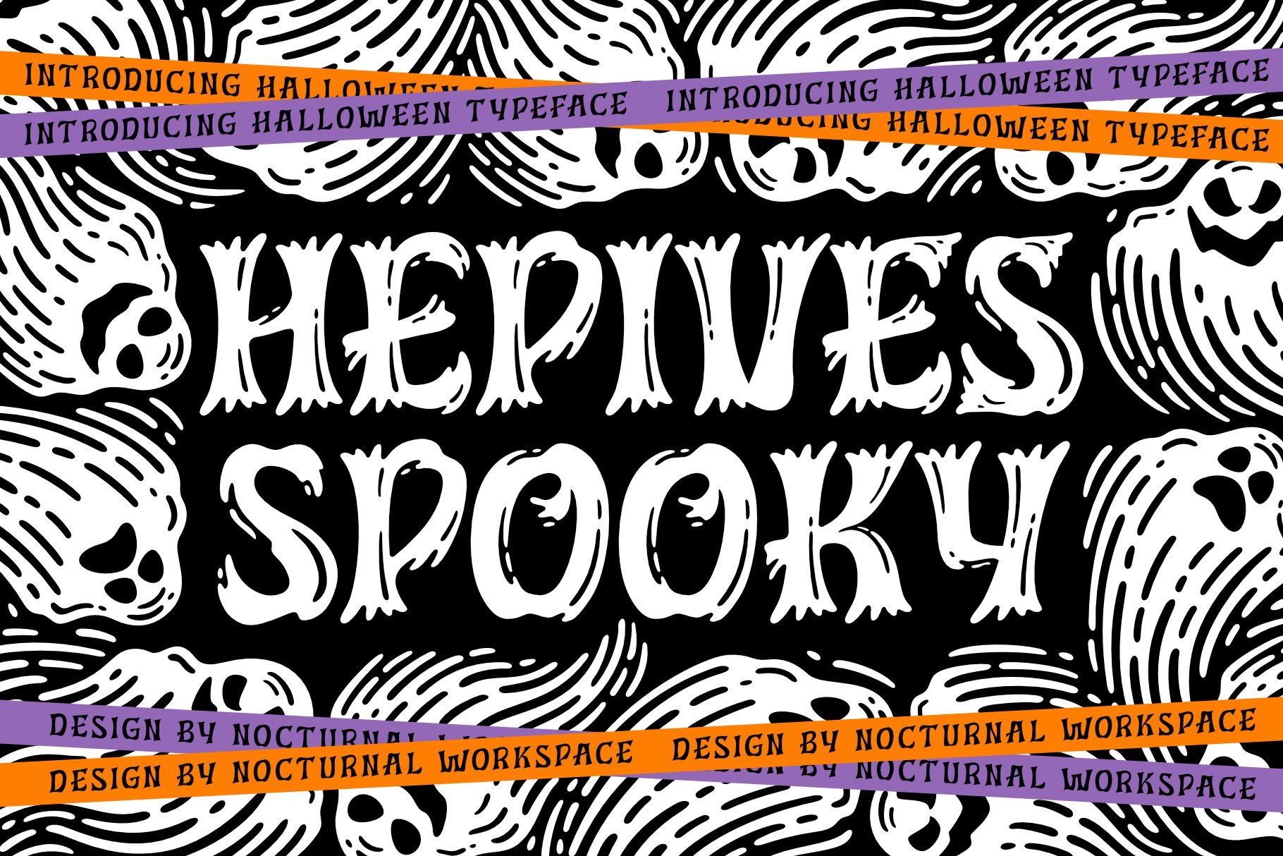 Hepives Spooky Fonts cover image.