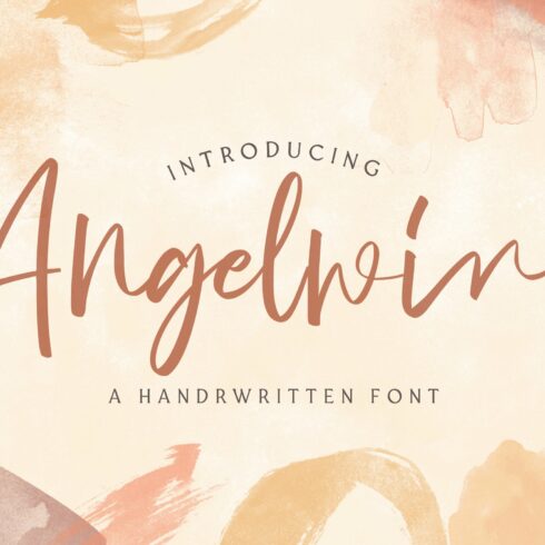 Angelwine - Handwritten Font cover image.