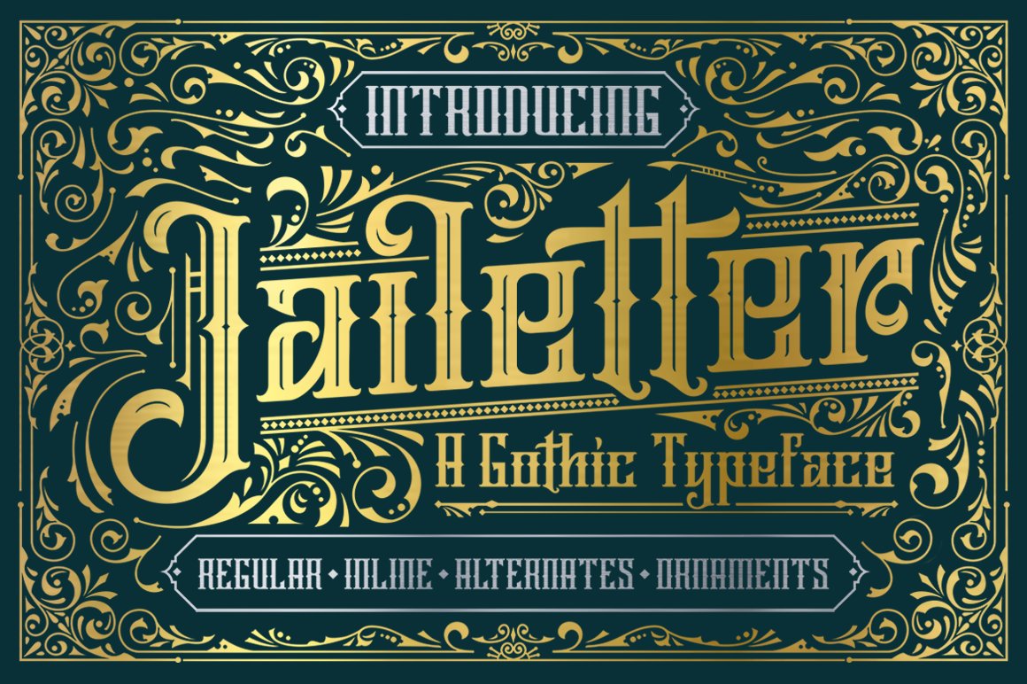 Jailetter Typeface + Extras cover image.