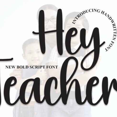 Hey Teacher | Script Font cover image.