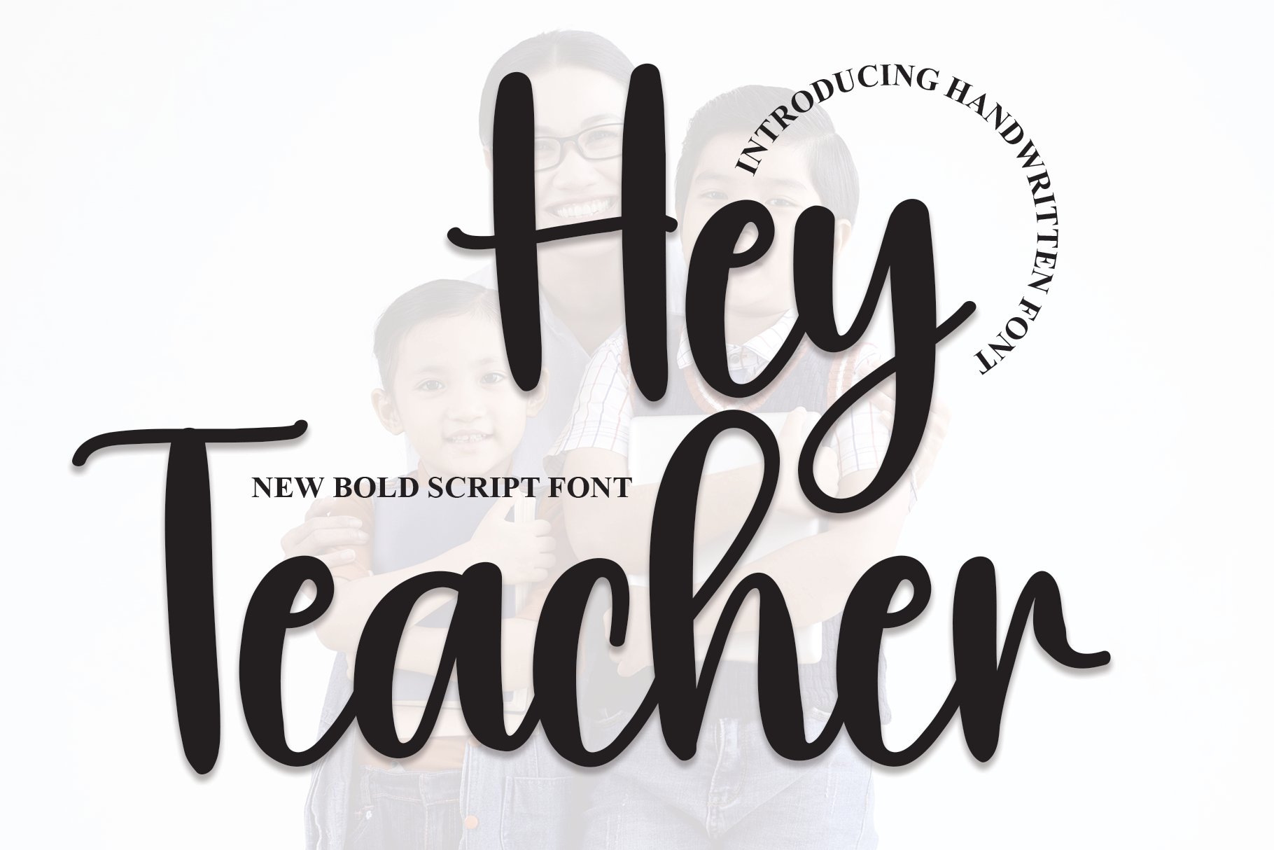 Hey Teacher | Script Font cover image.