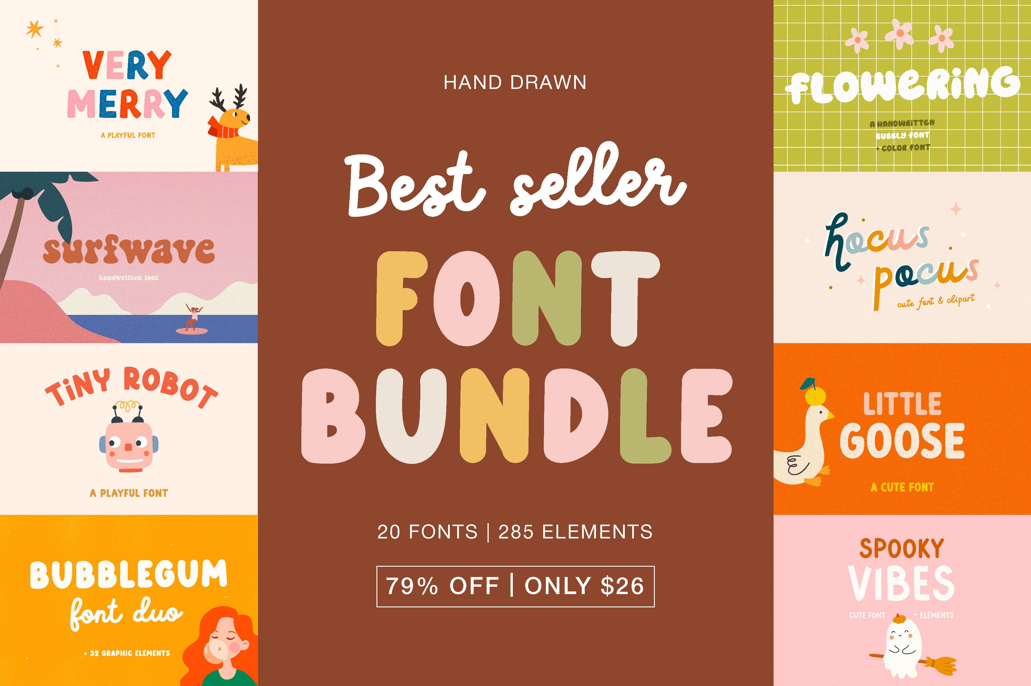 Best Seller Font BUNDLE cover image.