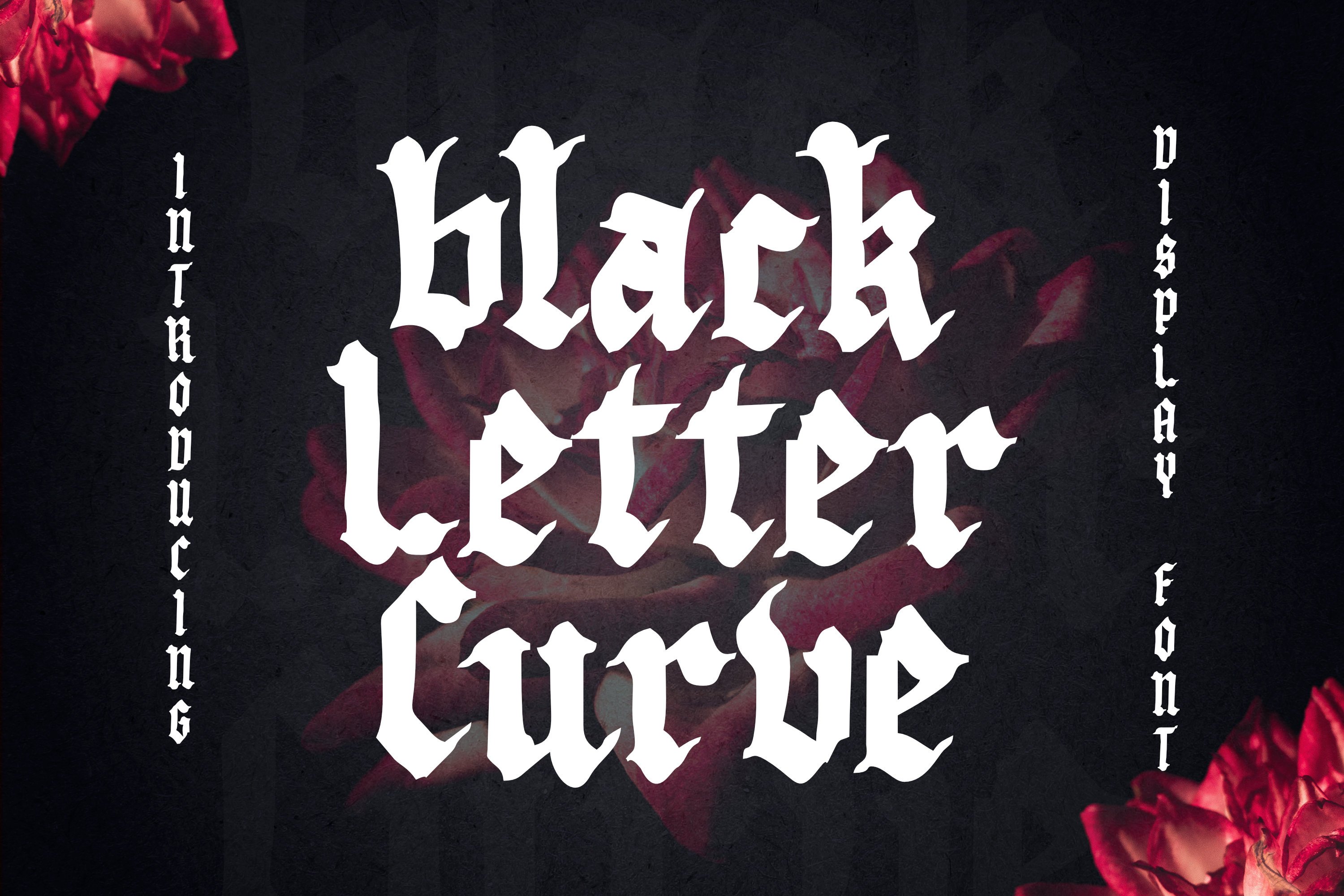 Black Letter Curve Font cover image.