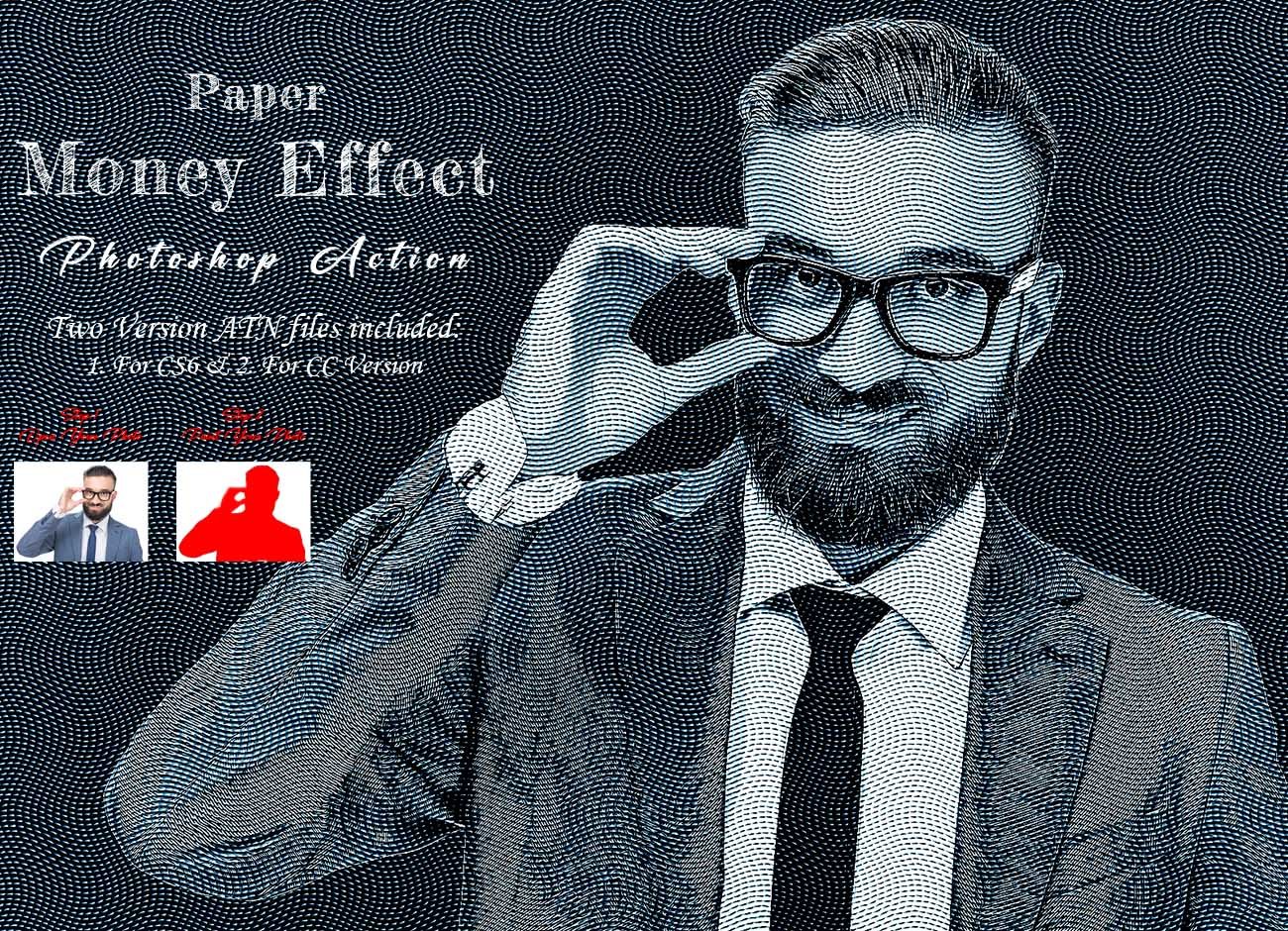 Paper Money Effect Photoshop Actioncover image.