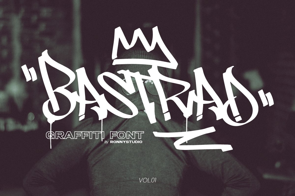 Bastrad Vol.01 - Graffiti Font cover image.