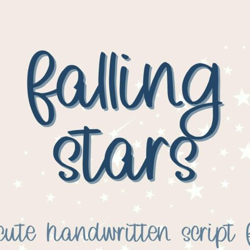 Falling Stars, Cute Handwritten Font cover image.