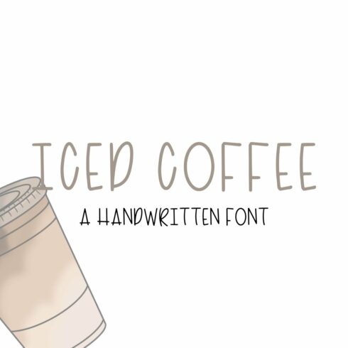 Iced Coffee Tall Handwritten Font cover image.